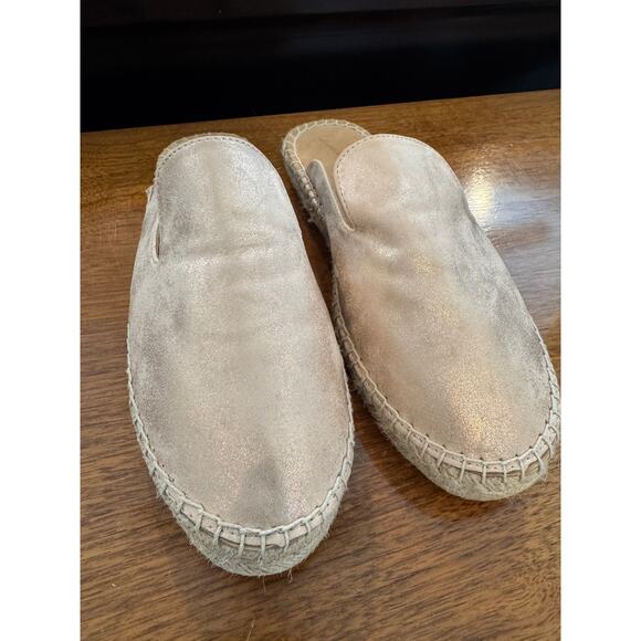 Universal Thread Pink Metallic/Rose Gold Espadrille Mules, Size 7 - Picture 3 of 6